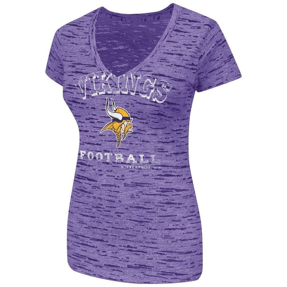 Minnesota Vikings NFL Fitted Tee Shirt  Pride Playing IV Burnout Womens M L NWT